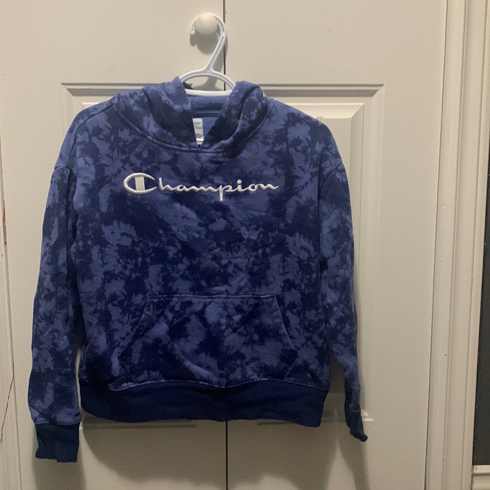 Champion sweatshirt blue tie-die